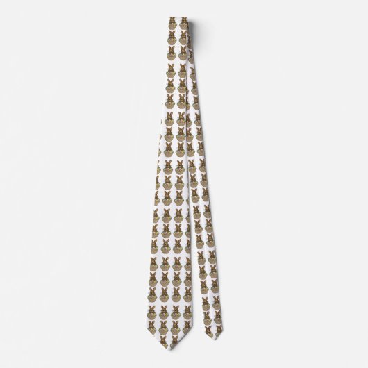 Happy Easter Eggs Basket Bunny Happy Easter Stropdas (Voorkant)