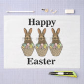 Happy Easter Eggs Basket Bunny Happy Easter Tissuepapier (Craft)