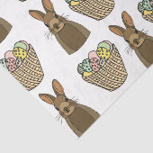 Happy Easter Eggs Basket Bunny Happy Easter Tissuepapier (Detail)