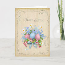 Happy Easter Eggs Bloemen met perkament Groet