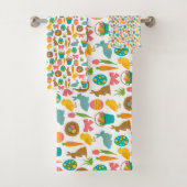 Happy Easter Eggs Bunny Chicks Patten Bad Handdoek (Insitu)