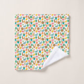 Happy Easter Eggs Bunny Chicks Patten Bad Handdoek (Wasdoekje)