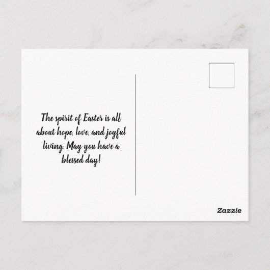 Happy Easter Eggs Bunny Chicks Patten Briefkaart (Achterkant)