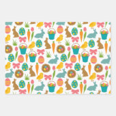Happy Easter Eggs Bunny Chicks Patten Inpakpapier Vel (Voorkant)