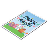Happy Easter Eggs Bunny & Flowers Notitieboek (Linkerzijde)