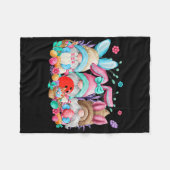Happy Easter Eggs Bunny Gnomes Bowling Lover Easte Fleece Deken (Voorkant (Horizontaal))