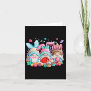 Happy Easter Eggs Bunny Gnomes Bowling Lover Easte Kaart