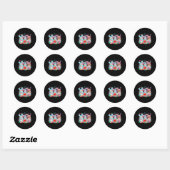 Happy Easter Eggs Bunny Gnomes Bowling Lover Easte Ronde Sticker (Vel)