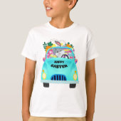 Happy Easter Eggs Bunny Truck Boy T-shirt (Voorkant)
