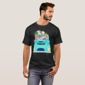 Happy Easter Eggs Bunny Truck Mannen T-Shirt (Voorkant volledig)