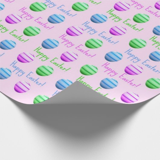 Happy Easter Eggs Cadeaupapier (Hoek)