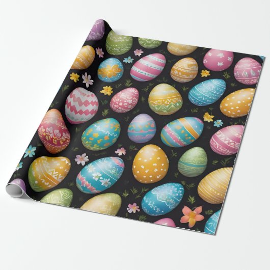 Happy Easter Eggs Collectie Cadeaupapier (Uitgerold)