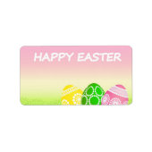 Happy Easter Eggs Etiket (Voorkant)
