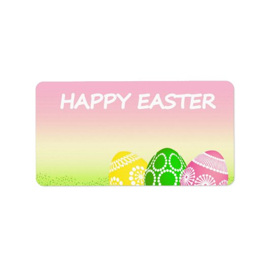 Happy Easter Eggs Etiket (Voorkant)