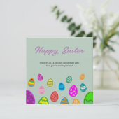 Happy Easter Eggs Feestdagenkaart (Staand voorkant)