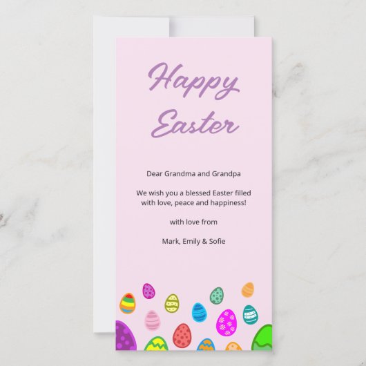 Happy Easter Eggs Feestdagenkaart (Voorkant)