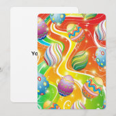 Happy Easter Eggs Festive Pattern Bedankkaart (Voorkant / Achterkant)