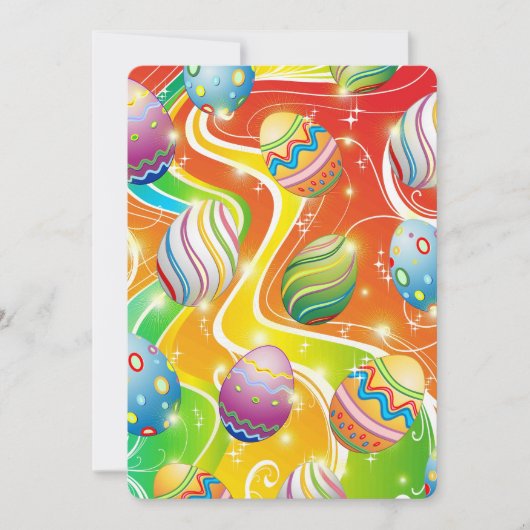 Happy Easter Eggs Festive Pattern Bedankkaart (Voorkant)