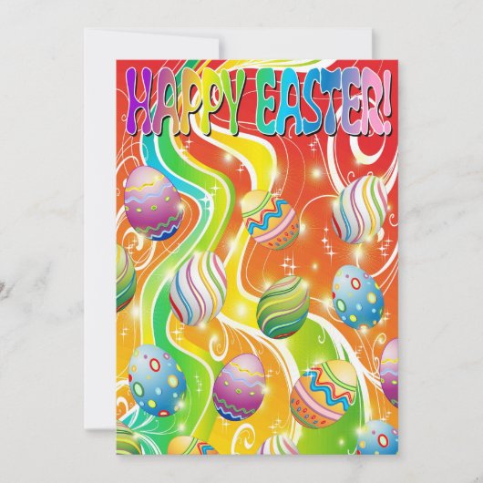 Happy Easter Eggs Festive Pattern Feestdagenkaart (Voorkant)