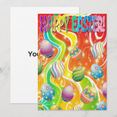 Happy Easter Eggs Festive Pattern Feestdagenkaart (Voorkant / Achterkant)