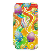 Happy Easter Eggs Festive Pattern Incipio iPhone Portemonnee Hoesje (Voorkant Agenda)