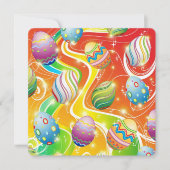 Happy Easter Eggs Festive Pattern Kaart (Voorkant)