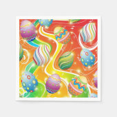 Happy Easter Eggs Festive Pattern Servet (Voorkant)