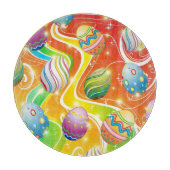 Happy Easter Eggs Festive Pattern Snijplank (Voorkant)