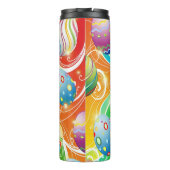 Happy Easter Eggs Festive Pattern Thermosbeker (Achterkant)