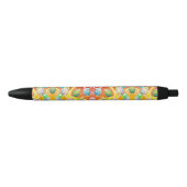 Happy Easter Eggs Festive Pattern Zwarte Inkt Pen (Voorkant)