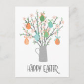 Happy Easter Eggs Floral Trees | FEESTDAGEN Briefkaart (Voorkant)