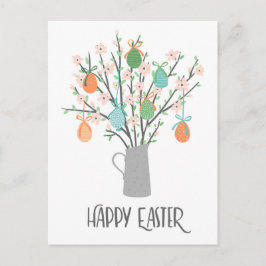 Happy Easter Eggs Floral Trees | FEESTDAGEN Briefkaart