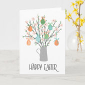 Happy Easter Eggs Floral Trees | FEESTDAGEN Kaart (Gele Bloem)