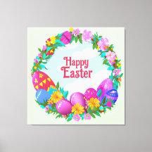 Happy Easter Eggs Floral Wreate