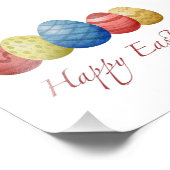 Happy Easter Eggs Fotoprint – kleurrijke lente Foto Afdruk (Hoek)