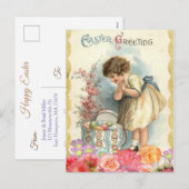 Happy Easter  Eggs gepersonaliseerd Briefkaart (Voorkant / Achterkant)