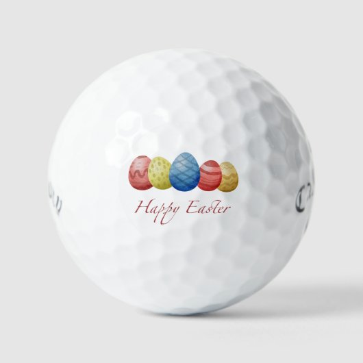 Happy Easter Eggs Golfballen – Kleurrijk (Voorkant)