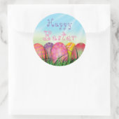 Happy Easter Eggs Grass Spring Sticker (Tas)