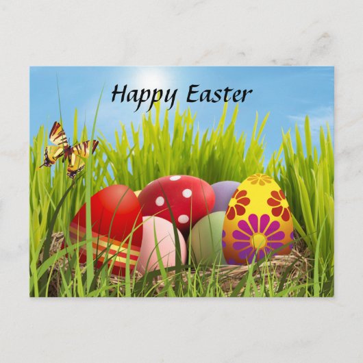 Happy Easter Eggs Holiday Briefkaart (Voorkant)