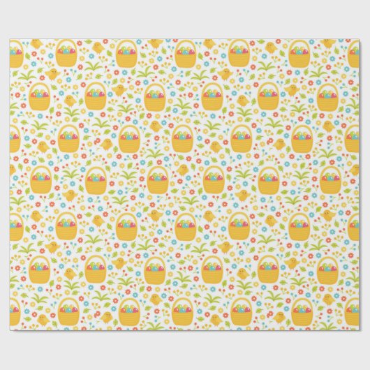 Happy Easter Eggs in mandje Cadeaupapier (Vlak)