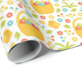 Happy Easter Eggs in mandje Cadeaupapier (Rol Hoek)