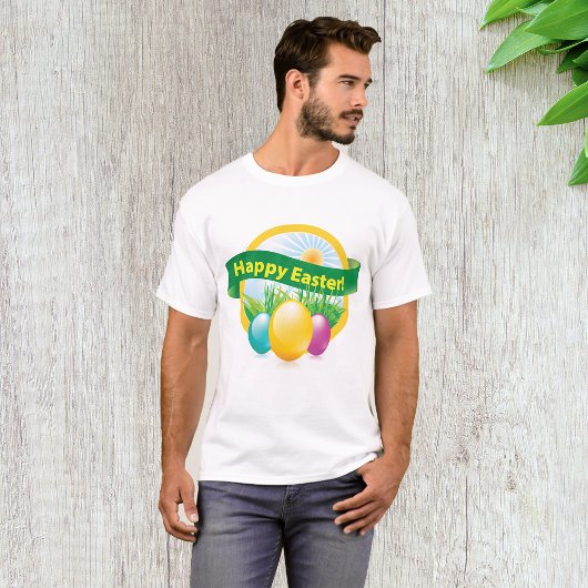 Happy Easter Eggs Mannen T-shirt