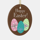 Happy Easter Eggs Ornament Round (Rechts)