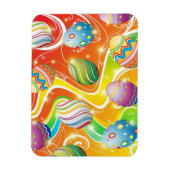 Happy Easter Eggs Ornamental Design Magneet (Verticaal)