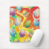 Happy Easter Eggs Ornamental Design Muismat (Met muis)