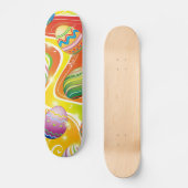 Happy Easter Eggs Ornamental Design Persoonlijk Skateboard (Voorkant)