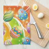 Happy Easter Eggs Ornamental Design Theedoek (Quarter Fold)