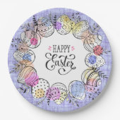 Happy Easter Eggs Paper-Bord Papieren Bordje (Voorkant)