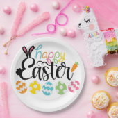 Happy Easter Eggs Papieren Bordje (Feest)