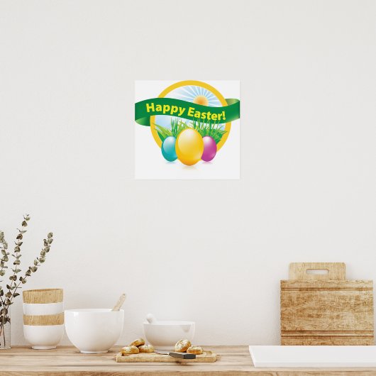 Happy Easter Eggs Poster (Keuken)